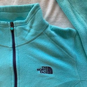 light blue NorthFace sweater